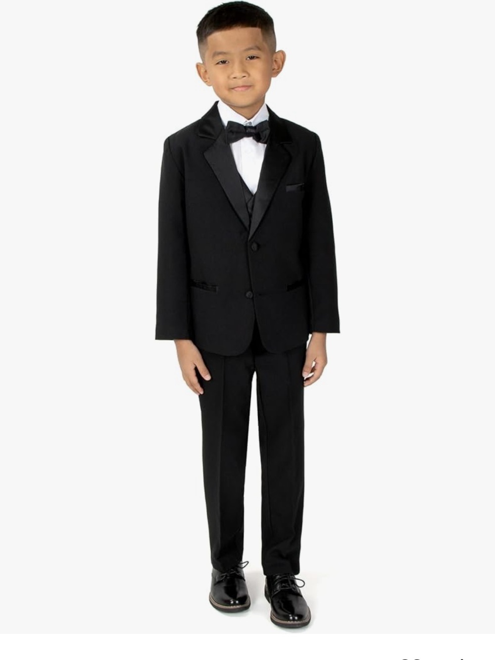 Spring Notion Classic Black Boys' Tuxedo Set with Bow Tie only used once